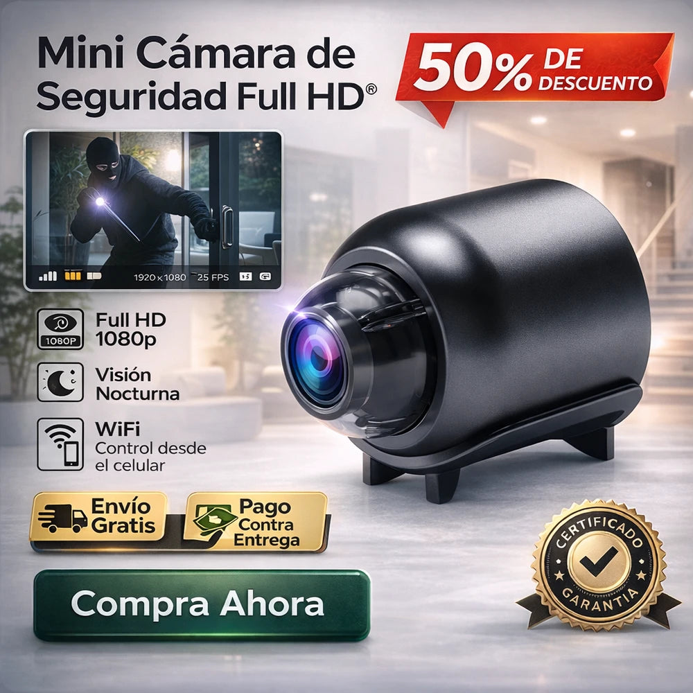 Mini Cámara de Seguridad Ultra Visión nocturna 4K con memoria de 1 TB, wifi y Bluetooth 6.0