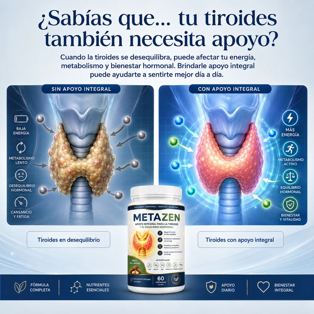 Cansancio extremo, hinchazon y cambios en tu peso? METAZEN™ llego para cambiar miles de vidas