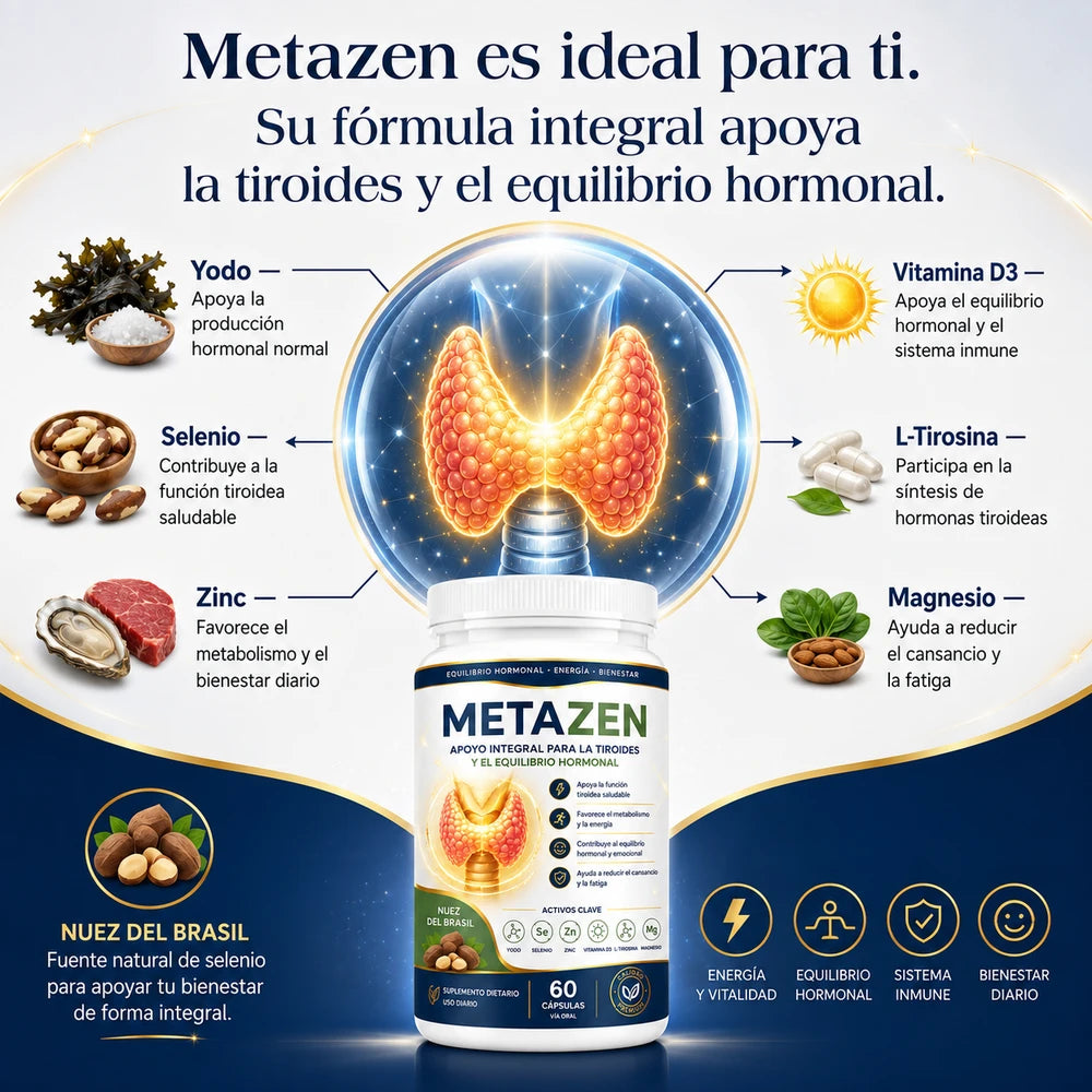 Cansancio extremo, hinchazon y cambios en tu peso? METAZEN™ llego para cambiar miles de vidas
