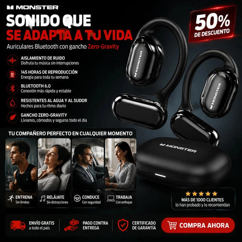 Auriculares Inalámbricos de Titanio Open Ear