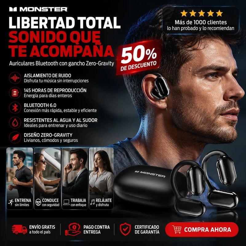 Auriculares Inalámbricos de Titanio Open Ear