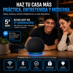 Alexa Amazon Echo Dot, Bluetooth 6.0, control de musica con función de dictado, control de electrodomésticos y hogar + IA integrado para respuestas precisas a tus requerimientos