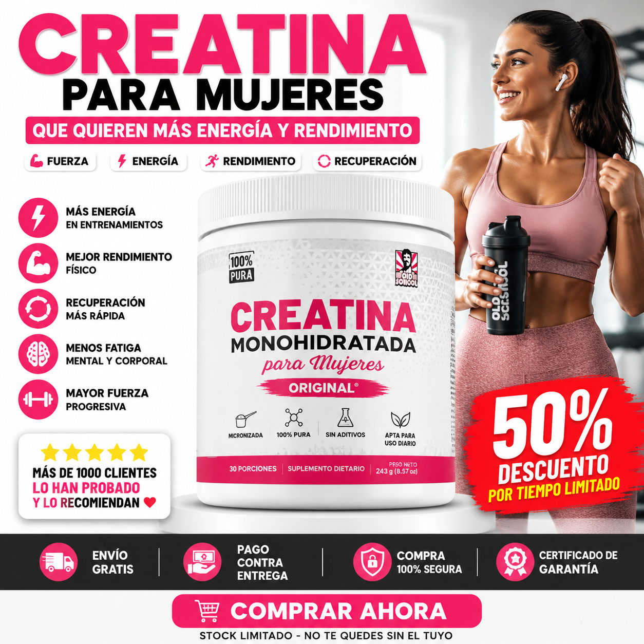 Creatina monohidratada para mujeres Original®